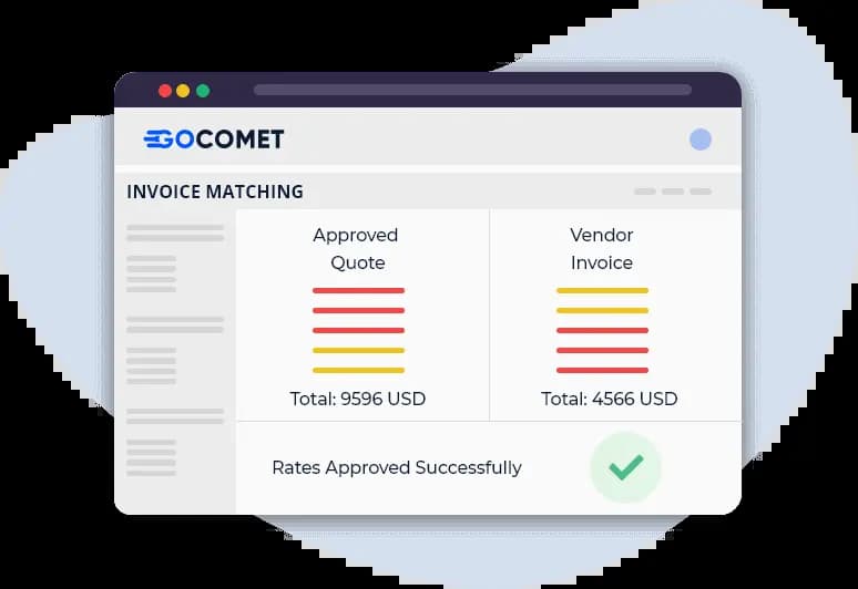 GoComet's Invoice Matching module uses Intelligent Optical Character Recognition for revealing inconsistencies in your invoices.